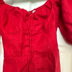 Reformation red mini dress